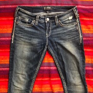 Silver AIKO Mid Skinny Jeans - W29/L31